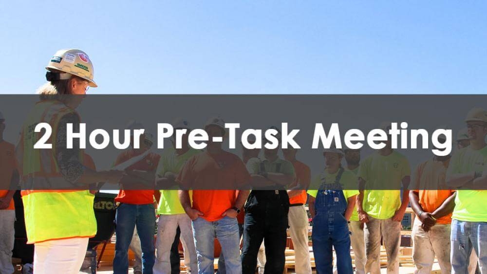 2 Hour Pre Task Meeting Course, In-Person