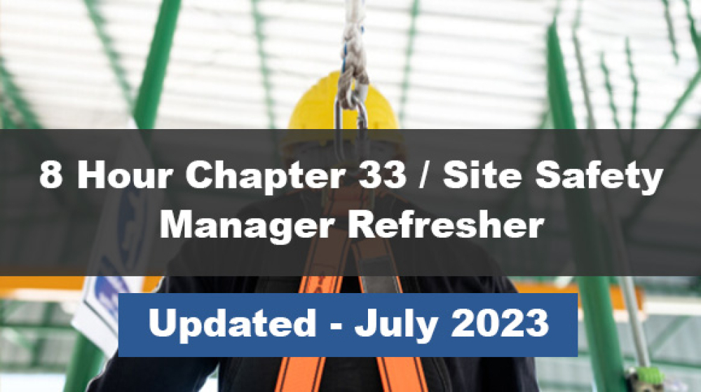 Site Safety Manager Refresher Course NYC Online